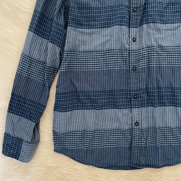 Tommy Bahama Blue Stripe Island Modern Fit Button Up Shirt - Picture 3 of 8